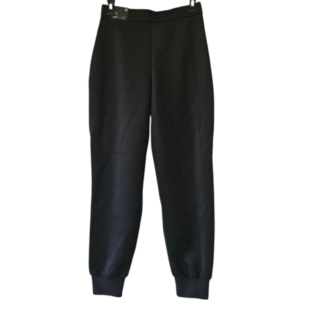 NWT EXPRESS SUPER SOFT HIGH-RISE BLACK JOGGERS WOMEN'S SIZE XS - Picture 2 of 4